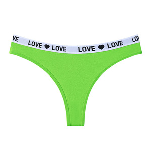 Wholesale Women's Cotton Thong Underwear Solid Low-Rise Sexy G <b>String</b> Panties Soft Stretch Breathable Sports <b>T</b>-back Thong - Product Image 1
