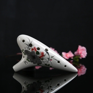 โอคาริน่าเซรามิก 12 รู แบบเคลือบลายภาพวาดหมึกจีน สำหรับผู้เริ่มต้น - Product Image 3