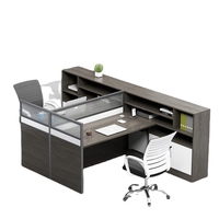 Bureau de travail modulaire avec cloison, poste de travail individuel, mobilier de bureau commercial, ensemble table et chaise de bureau