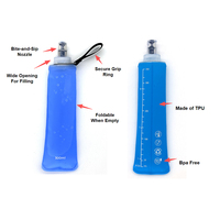 Bouteille d'eau souple pliable en TPU pour le sport, gourde souple portable avec bouchon à clapet, idéale pour l'hydratation (OEM)