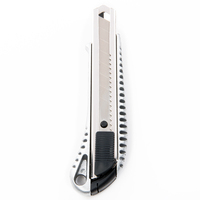 Couteau utilitaire multifonction en aluminium avec lame rétractable à clipser, idéal pour le papier, l'art, le bureau et l'école
