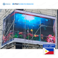 P6.67 Papan Reklame LED Luar Ruangan 13,44 X 5,12 m Tampilan Digital Pemasangan Tetap untuk Proyek Komersial di Filipina