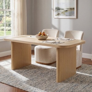 Mesa Consola de Madera Rectangular, Independiente, con Estante Sólido y Diseño sin Respaldo - Product Image 1