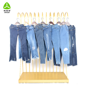 Venta al por mayor de pantalones vaqueros de verano de moda de segunda mano para las mujeres de mezcla de pedidos mínimos de reventa local - Product Image 4