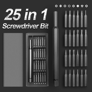 Jeu de tournevis miniatures 25 pièces pour réparation de téléphones portables WX-03 - Product Image 1