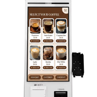 Kiosque de commande libre-service à écran tactile pour restaurant, machine de commande Android avec imprimante, pour restauration rapide, café, centre commercial, sur pied