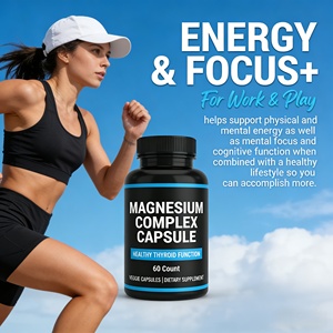 Capsules de citrate de magnésium halal OEM, complexe naturel pour le cerveau, le sommeil, le stress, la récupération musculaire, l'énergie, le système nerveux, la santé osseuse - Product Image 3