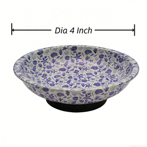 파란색 패턴 자석 그릇 4인치 바늘꽂이 바느질 도구 바늘 자석 금속판 측면 자석 그릇 자석 바늘꽂이 - Product Image 4