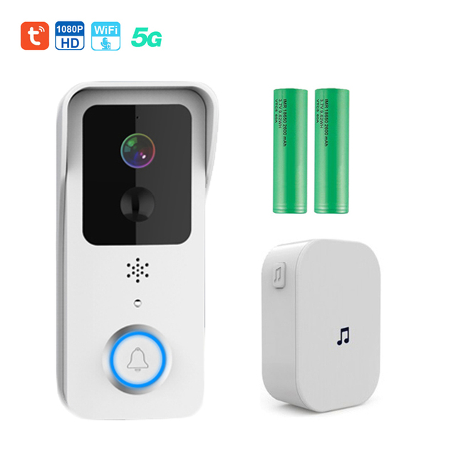House Security Smart Gate Camera Chime Front Door Bell Video Door Phone 1080P HD Two Way Talking Motion Detection Water
