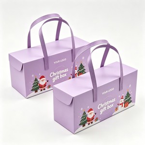 Caja de Regalo Navideña Personalizada de Fábrica, Caja de Regalo Plegable con Asa, Caja de Embalaje Creativa y Portátil para <span class=keywords><strong>Regalos</strong></span> de Navidad - Product Image 3