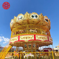 Manège de parc d'attractions, grand manège à chevaux populaire pour enfants, nouveau design, carrousel à deux étages de luxe à vendre