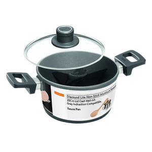 Pentola Alluminio antiaderente (20cm) con coperchio DIAMOND LITE Grigio ghisa WLL120DPIL - Product Image 3