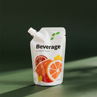 Sac d'emballage alimentaire de jus liquide debout personnalisé boisson transparente debout pochette à bec transparent sac de boisson en plastique