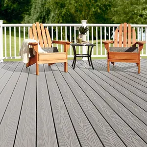 2024 new product outdoor composite decking wpc outdoor decorative 3d embossing wpc decking