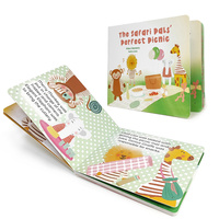 Impression personnalisée de livres cartonnés pour tout-petits avec coins arrondis sécurisés pour livre d'histoires illustrées sur les animaux