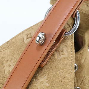 Ladies Suede Drawstring Bucket Bag Shoulder Crossbody <b>Purse</b> Casual <b>Small</b> Capacity Handbag - Product Image 5