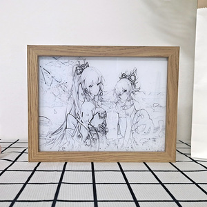 100 รูปแบบอะนิเมะภาพวาดแสงGenhsin Impactอะนิเมะไฟกลางคืน<span class=keywords><strong>Raiden</strong></span> Shogun Neuvillette Lyney Ledกรอบรูปโคมไฟของเล่น - Product Image 3
