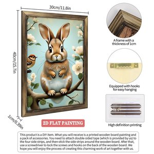 Cuadro Abstracto con Marco de Madera de 30x40 Pulgadas para Colonnade Two - Product Image 4