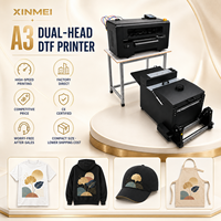 Imprimante DTF A3 Direct Usine avec Double Têtes I1600 XP600 et Secoueur de Poudre pour Impression Textile, Certifiée CE et Support Technique