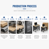 Bureau d'ordinateur pour étudiant avec support pour unité centrale, panneau de protection en acier, 600x500x750mm, robuste, pour projets gouvernementaux, scolaires et de laboratoire