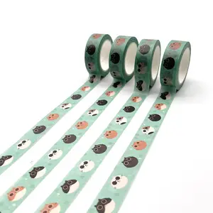 Venta al por mayor de papel de pétalos japoneses impresión personalizada decoración enmascarar cinta Washi impresión