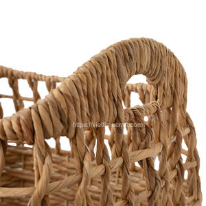 ตะกร้าเก็บของงานฝีมือจากผักตบชวาแบบเป็นมิตรกับสิ่งแวดล้อม ขายส่ง อุปกรณ์ครัว แบรนด์เวียดนาม-เวียตไทม์คราฟต์ รับสั่งทำตามขนาด - Product Image 4