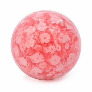 Balle de décompression en forme de fleur colorée, douce et confortable, en TPR, 6 cm, à rebond lent, pour le bureau et l'apprentissage, vente en gros - Product Image 3