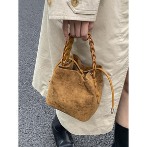 2025 Retro Merlad Brown Women's Crossbody Bag Versatile Casual Style Exquisite Handbag/Bucket Bag - Product Image 4