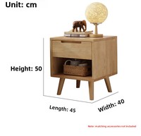 Table de chevet de style nordique en bois massif avec plateau en pierre, tiroirs, mini table d'appoint, chambre à coucher, mobilier minimaliste prêt à assembler