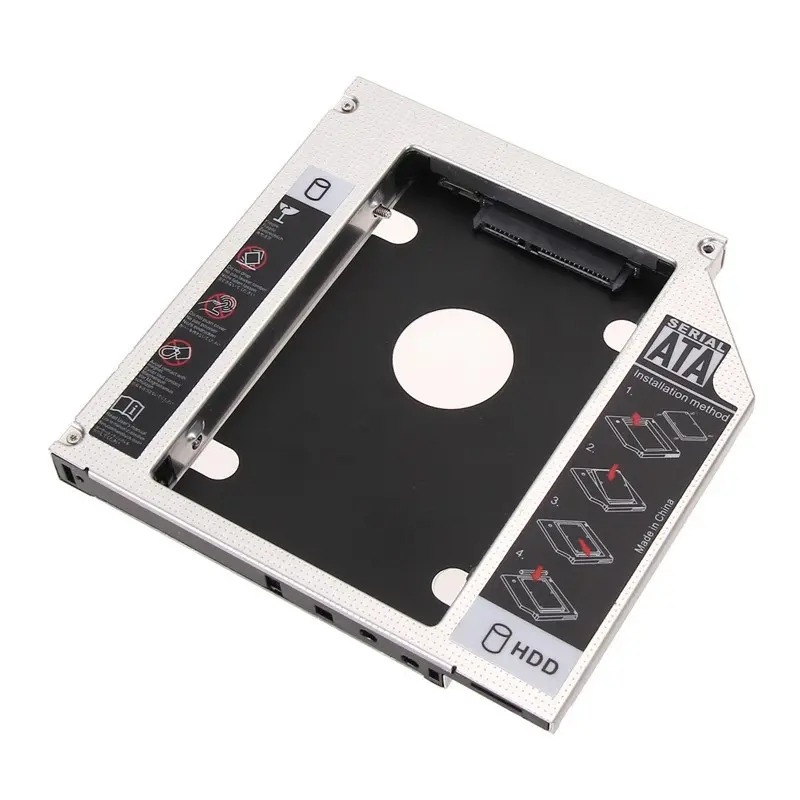 aluminium 2.5inch 2nd HDD 9.0/9.5/12.7mm SATA3.0 SSD Bracket adapter second hard driver disk