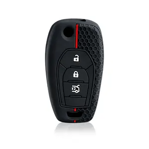 Étui de clé de voiture télécommande en silicone pour <span class=keywords><strong>Chevrolet</strong></span> <span class=keywords><strong>Cruze</strong></span> Trax LS Badge Spark Sonic Aveo Tracker Onix RS Trailblazer Accessoires Fob - Product Image 3