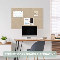 Nouveau produit, fournisseur d'or, personnalisation, grand panneau d'affichage en liège insonorisant auto-adhésif, alternative aux carreaux muraux pour les murs