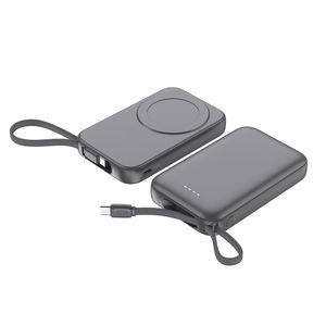 Chargeur de téléphone intelligent Banque d'alimentation magnétique sans fil 10000mAh avec câble de type C intégré pour entrée et sortie PD20W <span class=keywords><strong>Mag</strong></span> Battery Pack - Product Image 1