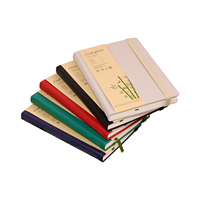 Agenda format A5 en cuir PU recyclé fabriqué à partir de fibres de bambou, couverture rigide, carnet personnalisé, écologique