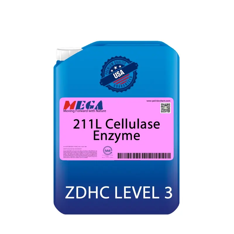 Enzima têxtil neutra do líquido concentrado de alta concentração mega 211l para a enzima da celulase do biopulismo