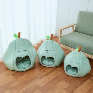 Pear Shape Cat <b>Bed</b> Round Soft Pet <b>Nest</b> Four Seasons Warm Dog <b>Bed</b> Hand Wash Polyester Fiber Filling - Product Image 2
