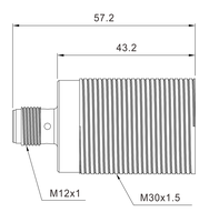 Sensor Proximitas Induktif Silindris Akusense TWF30-15 IP67 Jarak Deteksi 15mm Anti-Slak Las Tahan Magnet Kuat