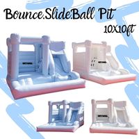 Combo gonflable avec maison rebondissante, toboggan, fosse à balles pour jeux souples pour mariages, matériel en PVC avec accessoires de kits de réparation