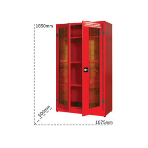 Armoire EPI Carvel 1075x500x1850mm avec 2 portes en verre cassables et 3 étagères réglables - Product Image 2