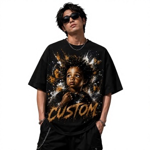 T-shirt vintage surdimensionné personnalisé, impression DTG, manches courtes, tee-shirt graphique unisexe, streetwear décontracté, 320g - Product Image 1