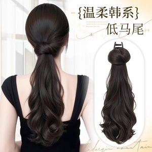 Ponytail Wig Realistic Hair Big Wave Style Hand-Woven High Temperature Wire For Women - Product Image 3
