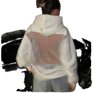Nueva Moda 2025: Sudadera con Capucha Transparente y Transpirable de Manga Larga para Mujer, de Spandex/Poliéster con Logotipo Frontal, Caisi, En Stock - Product Image 1