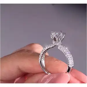 Fashion Jewelry Rings Emerald Wedding Design With Diamond White Finger Mens Silicone Signet Man Natural Stone Cvd Diamond Ring