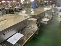 Four à pizza à gaz à convoyeur / Four à pizza à convection à air chaud à convoyeur, fabriqué en usine