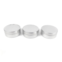 Pot rond en aluminium argenté de 15 ml, 40x40x16 mm, avec couvercle, pour baume à lèvres, cosmétiques, emballage, stockage, boîte en aluminium, boîte à bougies, boîte en étain