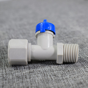 Robinet à bille à trois voies intégré avec raccord fileté 1/2 pouce pour purificateur d'eau, pression de fonctionnement 100 PSI - Product Image 2