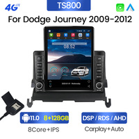 MEKEDE Car-play AM FM Stéréo Android pour Dodge Journey 2009-2012 Caméra 360° ADAS DVR Autoradio Système audio automobile