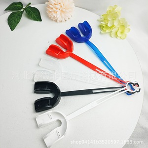 Protège-dents de rugby Heidefee, pack individuel, protection sportive, bleu transparent, blanc, rouge, noir - Product Image 4