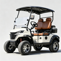 Voiturette électrique haut de gamme 2 places conçue pour les passionnés de golf avec sièges confortables, une conduite fluide et un design élégant.