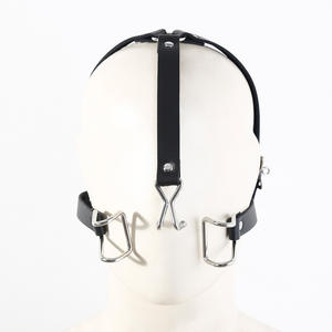 Bondage Blow Job réglable harnais couvre-chef métal nez crochet forcé bouche ouverte prise bouche crochet accessoires sexuels - Product Image 3